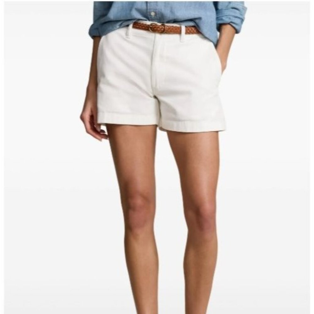 Madewell Denim High Waisted Casual Coastal Mom Shorts Cream Womens Size 30
